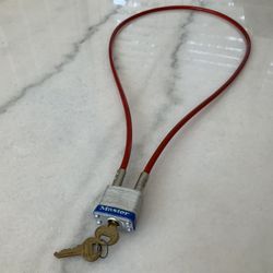 Master Padlock, Cable Flexible Shackle, New