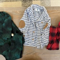 Size 12 Months Green Outfit + Christmas Pjs + Long Sleeve $5 For All 