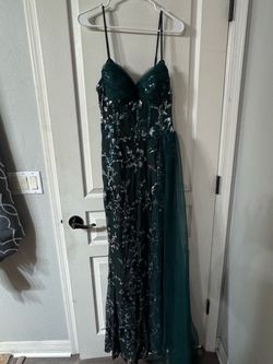 Green evening dress XL
