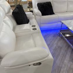 LED RECLINING SOFA AND LOVESEAT