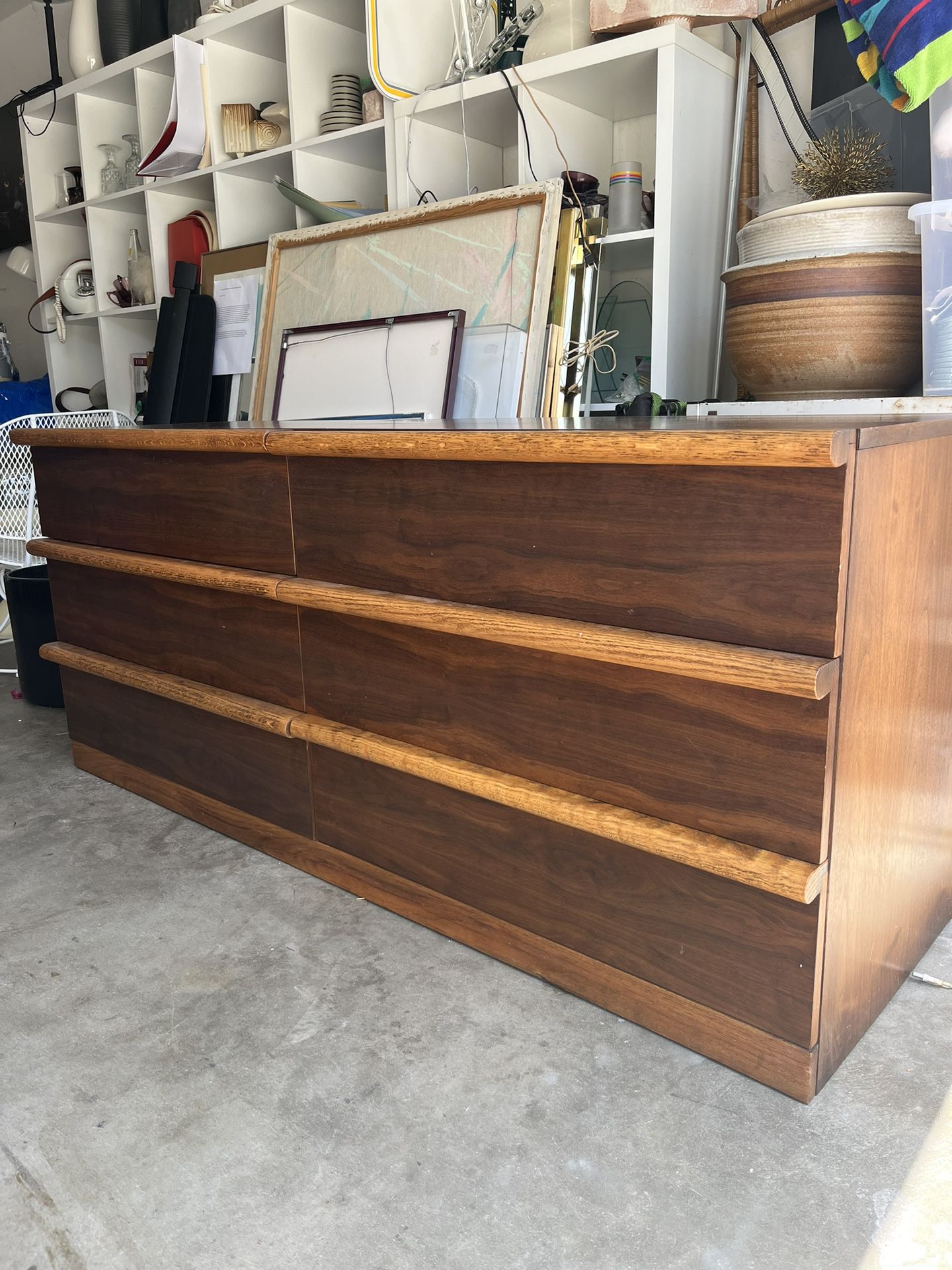 Mid Century Wood Dresser 