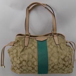 Coach Signature Stripe Drawstring Carryall Bag F28501