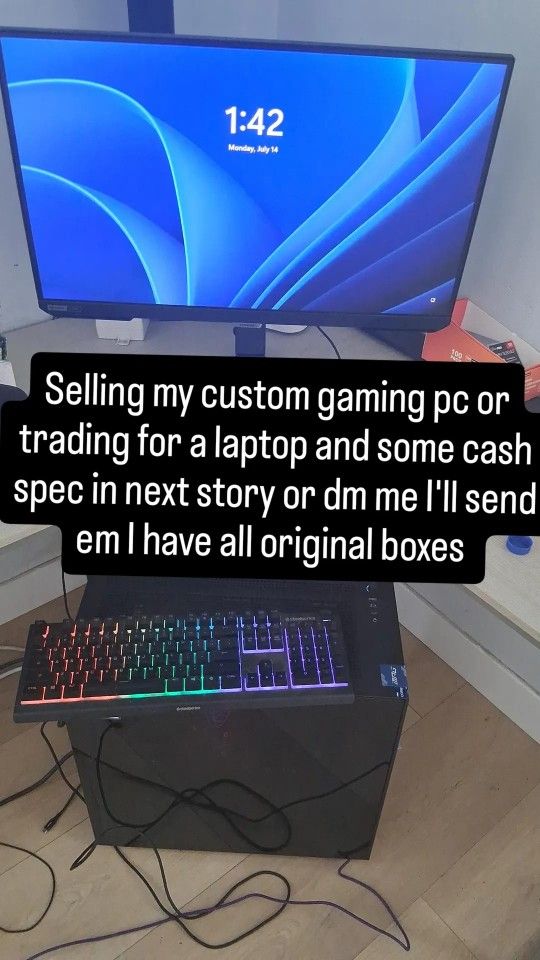 Gaming PC W/ Monitor, Mouse And Keyboard