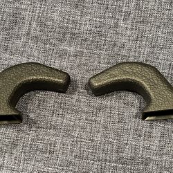 Black front tow hook covers for Jeep Wrangler JL Gladiator JT