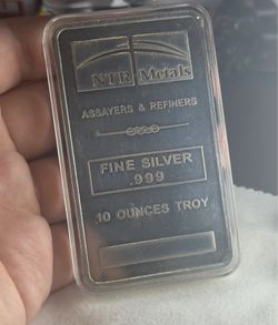 NTR Metals 10 Ounce silver bar