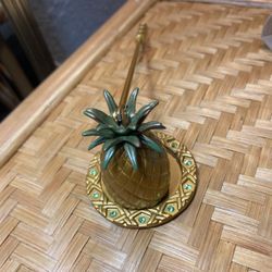 Island Escape Pineapple Candle Snuffer And Tray By Party Lite - New In Box