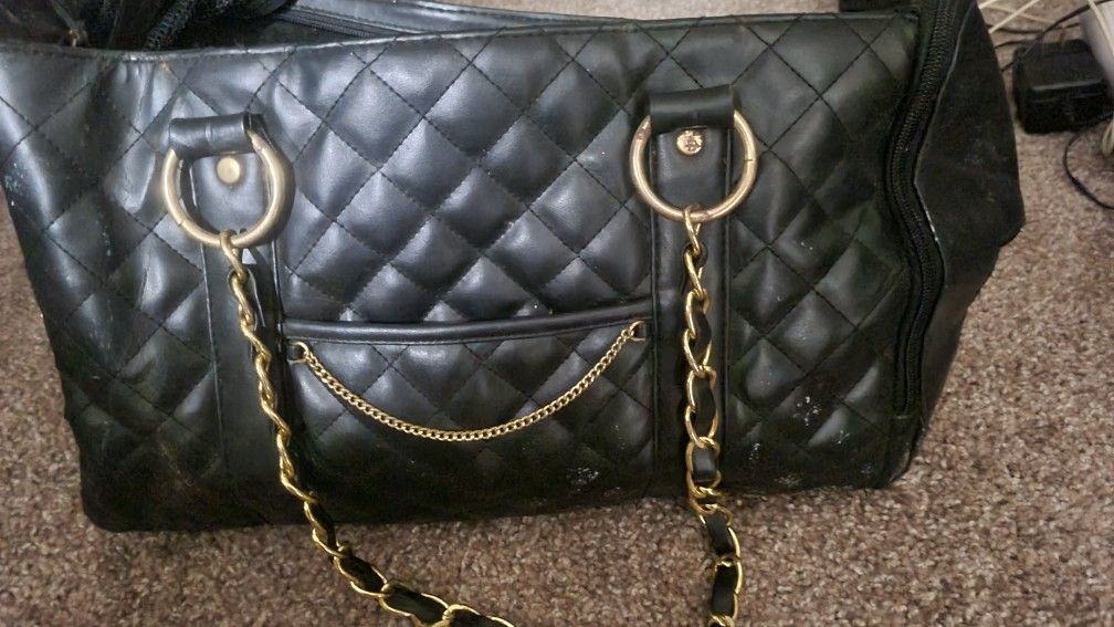 Leather Chain Bag Pet Carrier Boots & Barkley