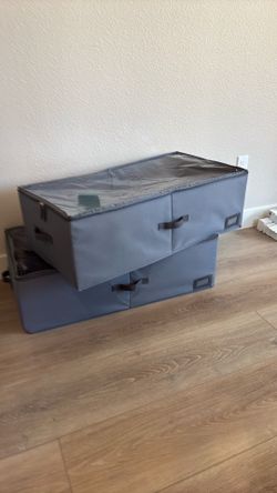 2 - Storage soft covered zipper top. 32X 17 X 10.