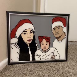 Glass Paintings Family, Friends, Pets, Anime & Cartoon Portraits Available LOCATED IN COVINA