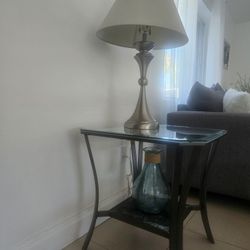 Tables with Glass And Lamp