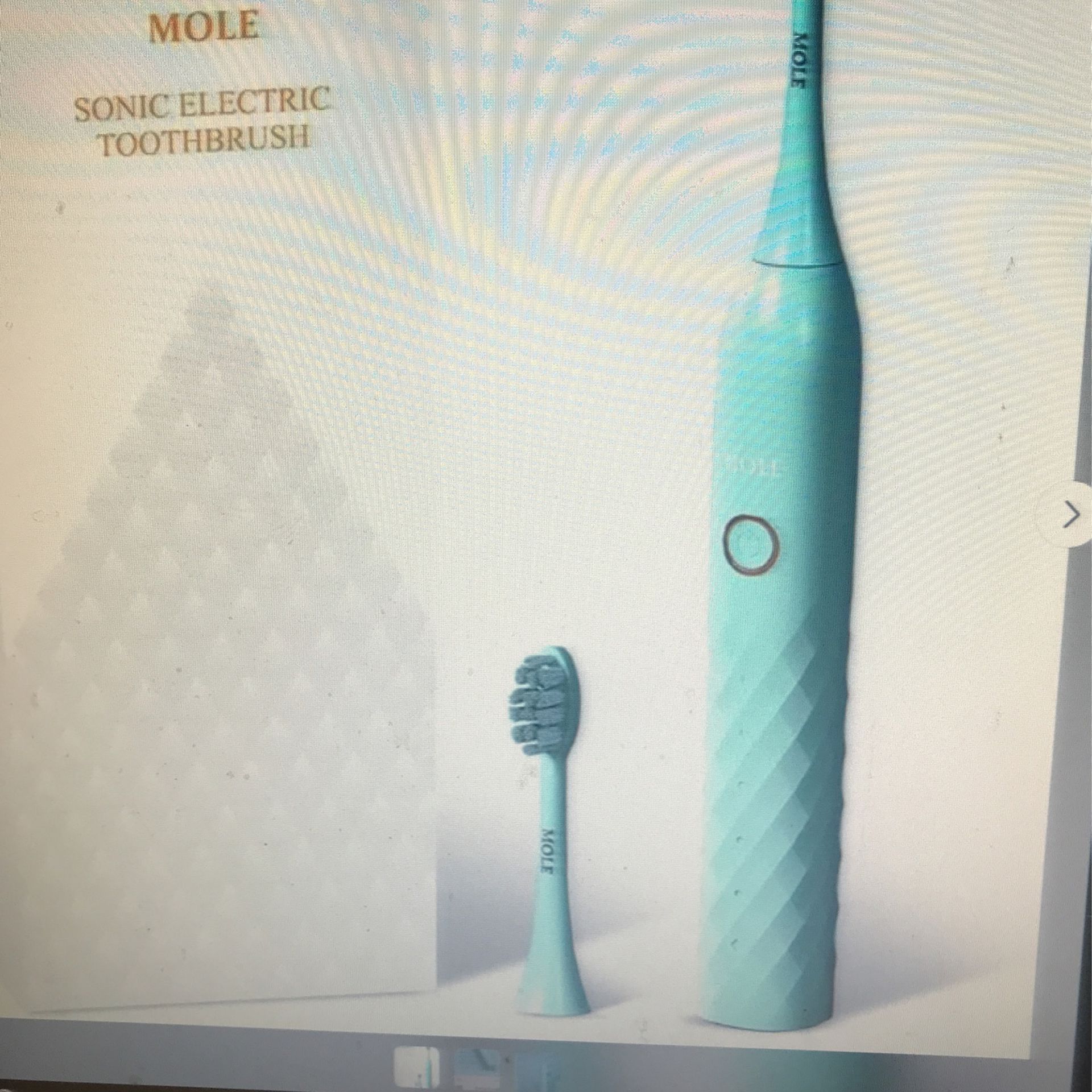 Mole Diamond Sonic Electric Toothbrush L7 Tiffany Blue with Replacement Head