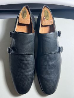 Men’s Neiman Marcus double strap leather shoes Sz 10D