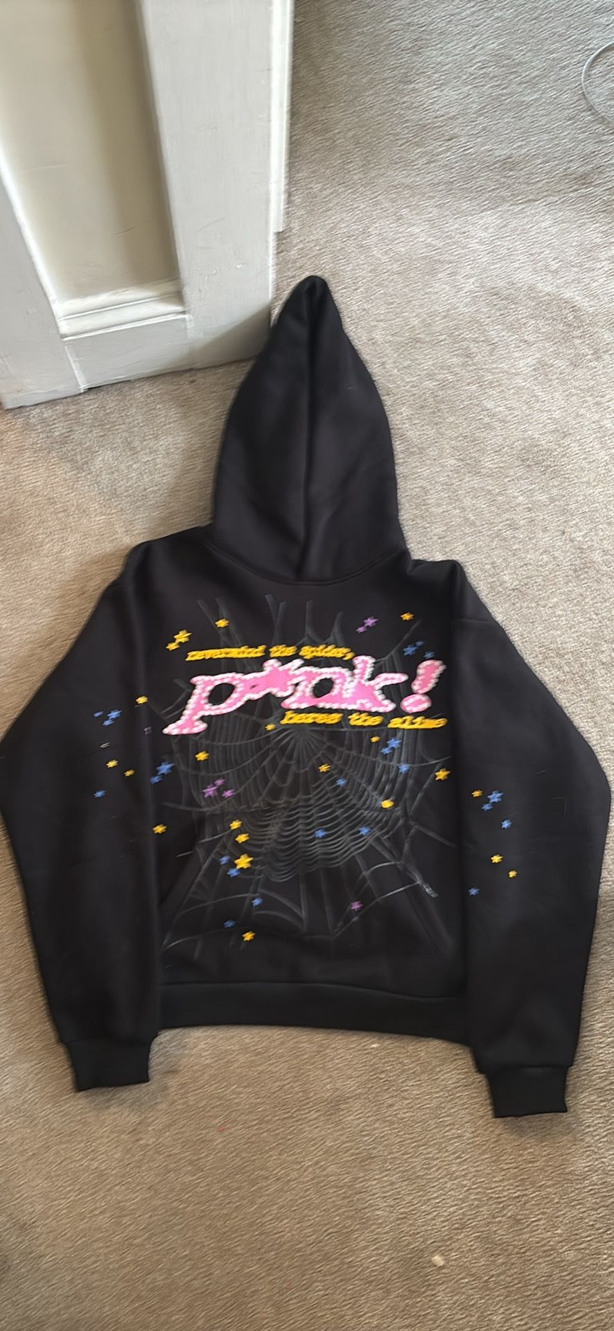 Pink Sp5der Hoodie (Black)