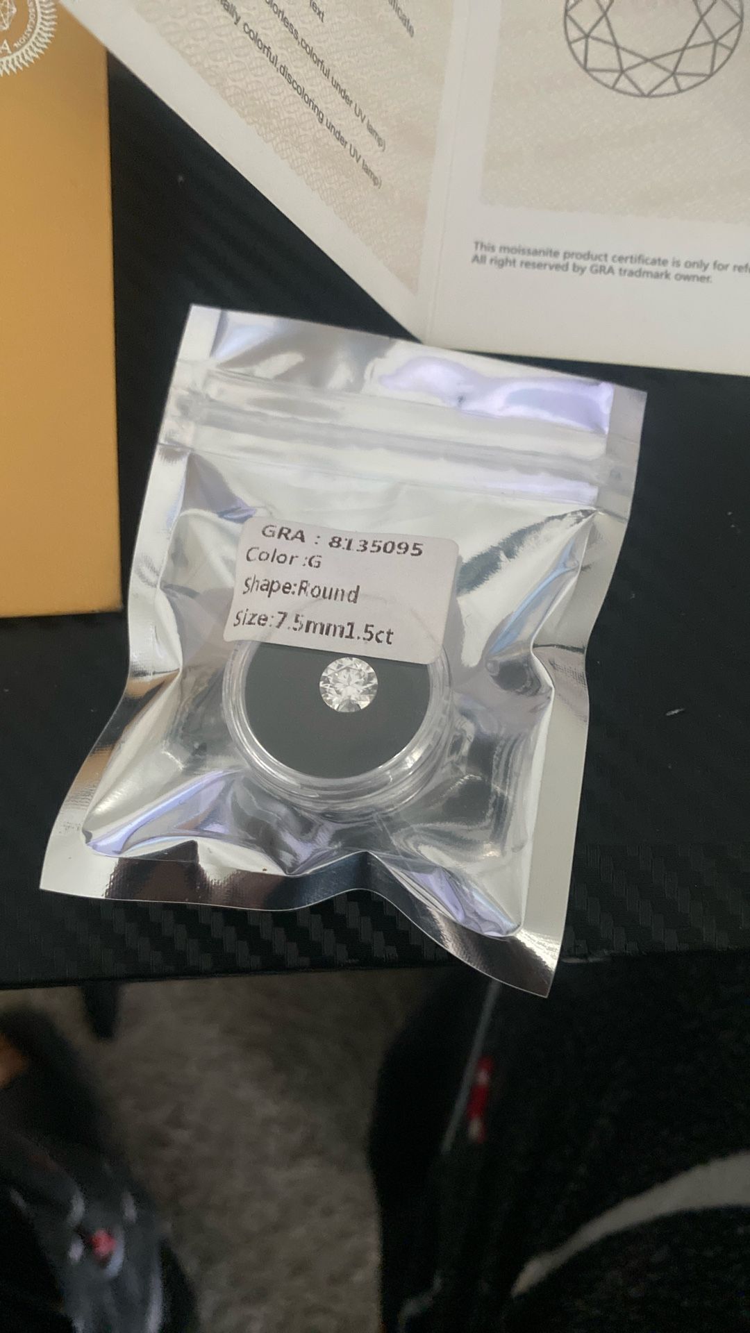 Moissanite Diamond 1.5ct