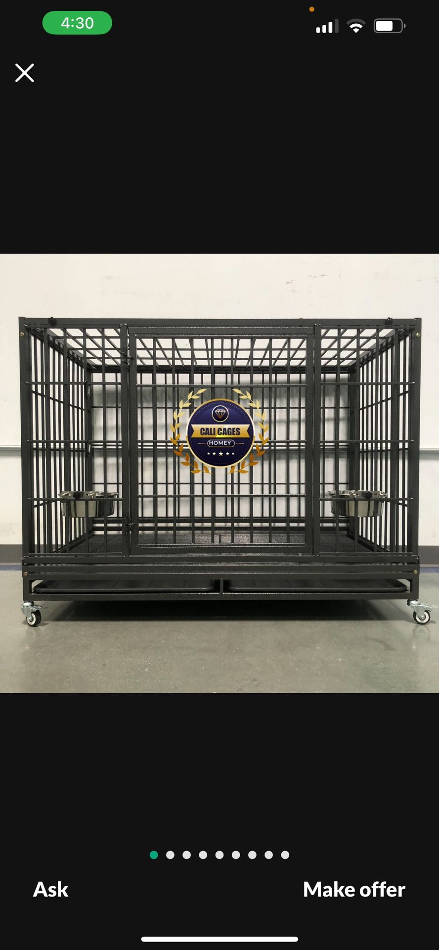 Dog Pet Cage Kennel Size XL With His And Tray New In Box π¦