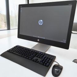 HP 23” i5 Quad-Core Touchscreen FHD PC AIO Desktop / Windows 11 / HDD 2TB / RAM 12GB / WiFi AC / CD-DVD / Camera / HDMI / Bluetooth / Backlit keyboard