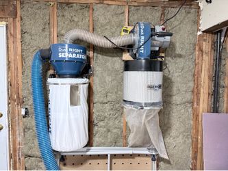 Dust Right dust collector, cyclone separator, and remote