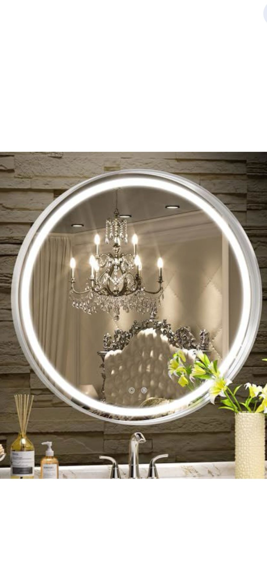 Hasipu 24 Round LED Mirror for Bathroom