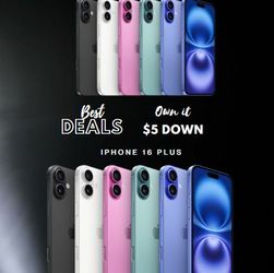 🚀Unlocked  iPhone 16 Plus – Only $5 DOWN, Finance Your Upgrade Today! 💥