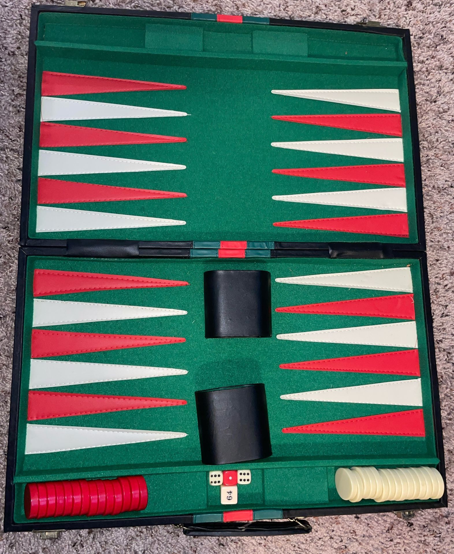 18” Leatherette Backgammon Set