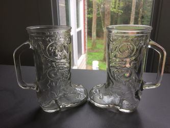 Decorative glass boots
