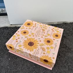 $5 for (1) Sunflower Storage Box Organizer-10w x 9.5d x 3h
