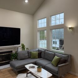 West Elm 2-Piece Sectional Sofa Couch | Free Delivery 