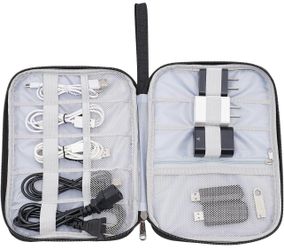 Electronic Organizer Travel Universal Accessories Storage Bag Portable for Hard Drives, Cables, Memory Sticks, Charger, Phone, USB,SD Cards