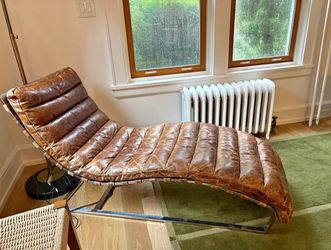 Restoration Hardware leather chaise