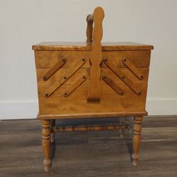 Vintage  Accordion Style Sewing Box