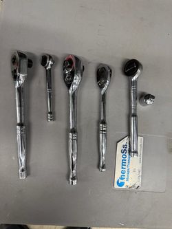 Set of 5 Chrome Ratchet Wrenches