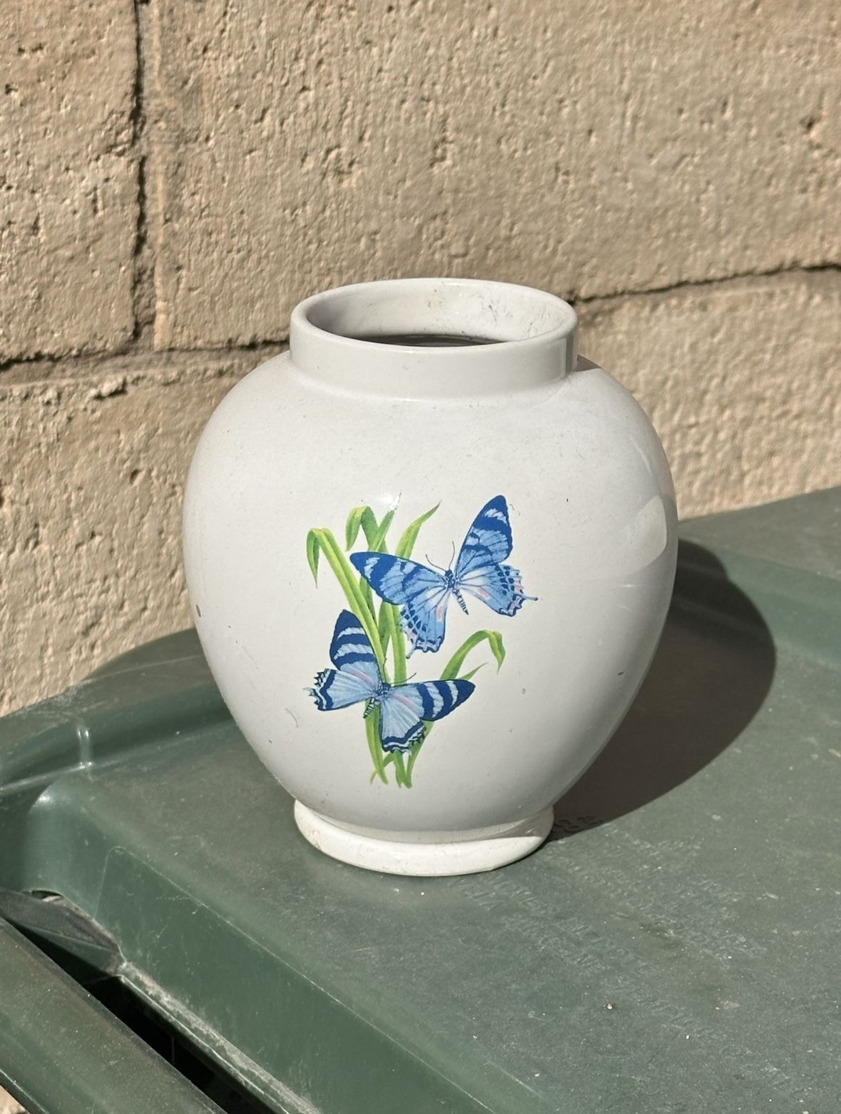 Vintage Butterfly Vase