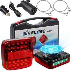 Wireless Magnetic Trailer Lights – Rechargeable LED Tow Light Kit