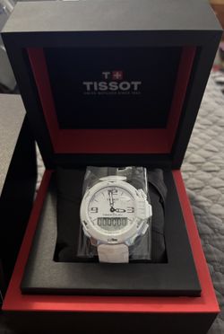 Swiss Analog Digital T-Race Touch White Silicone Strap Watch