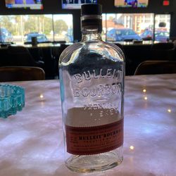 Empty Bulleit Kentucky Bourbon Bottle