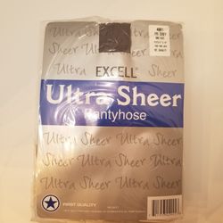 Lot of 6 Pieces -Ultra Sheer FR. Grey Color ONE Size Pantyhose - Fits 100-160lbs