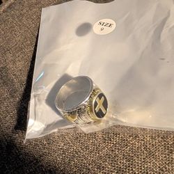 SILVER CROSS RING 