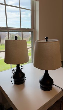 Set of 2 Nightstand / Bedside Table Lamps
