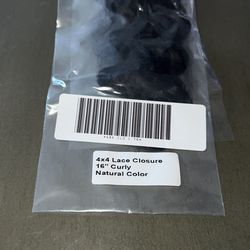 4x4 Lace Closure 16 Inch Curly 