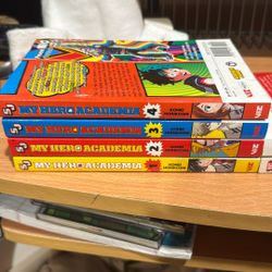 Manga one Punch Man, Fire Force, My Hero Academia