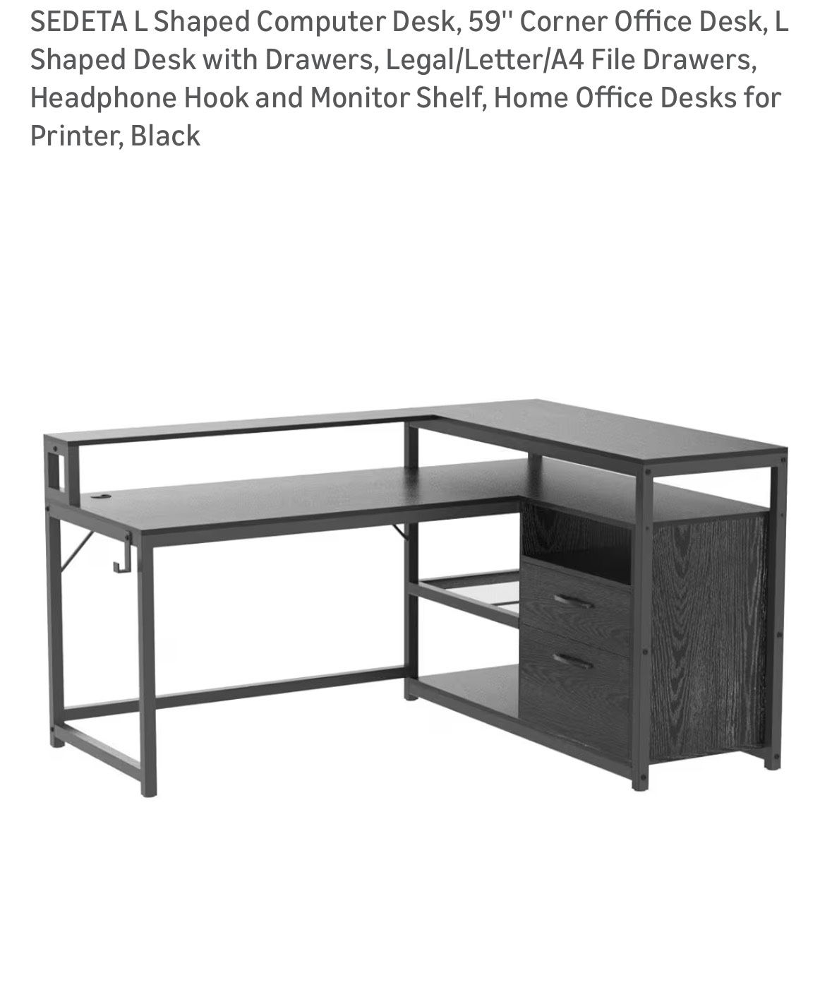 Desk L Shaped Fully assembled,All Products : American Fashion Style Bags On Sale