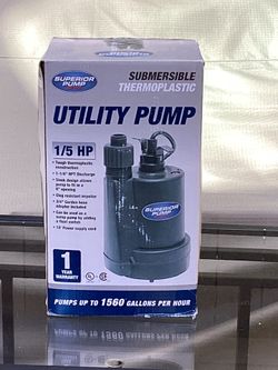 1/5 HP Submersible Thermoplastic Utility Pump
