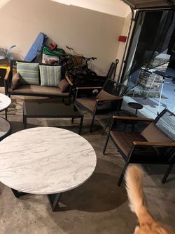 Outdoor furniture set + coffee table
