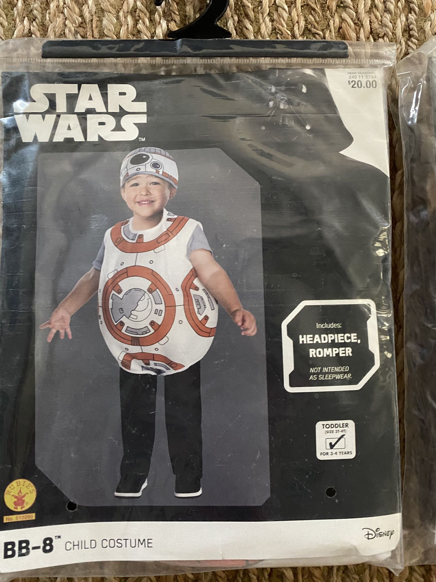 New Star Wars BB-8 toddler 3-4T Halloween costume