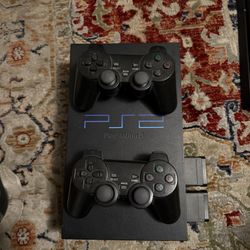 Ps2 With Games And Controls