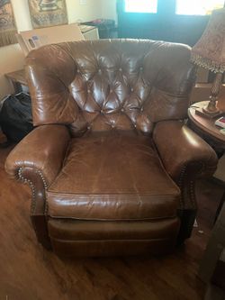 Leather recliner chair
