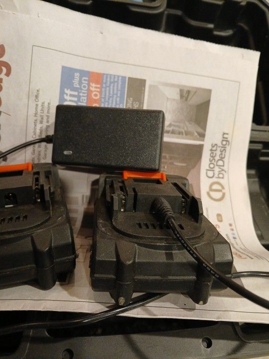 2 Batteries, Charger And Box Ahihu Chainsaw