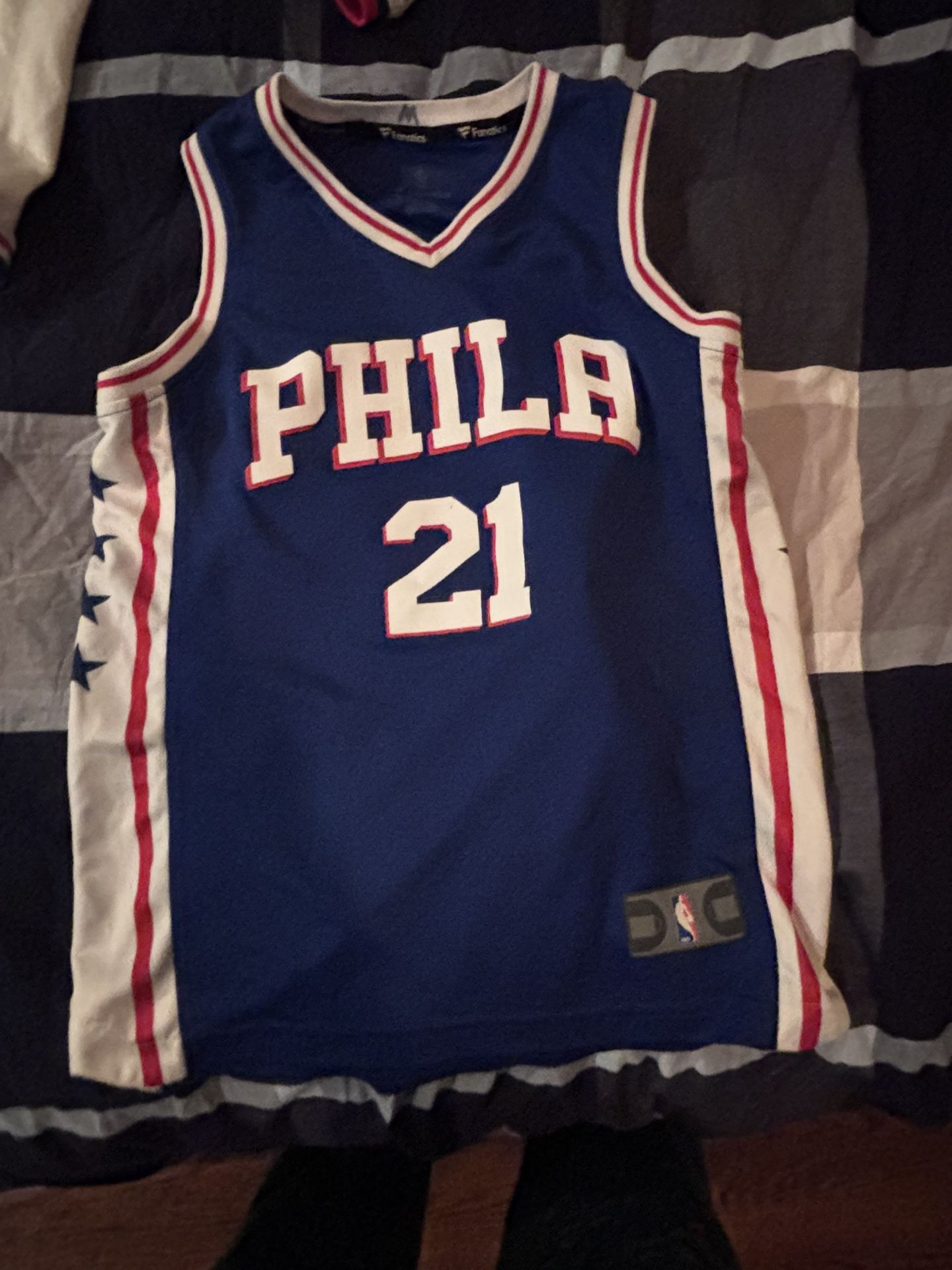 Kids Small Sixers Embiid Jersey 