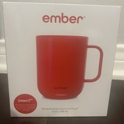 Ember Temperature Control Travel Mug  10 Oz, App-Controlled Heated Coffee Mug, RED