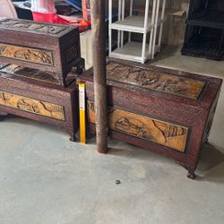 Chests, Wooden,  S Sizes, Hand Carved